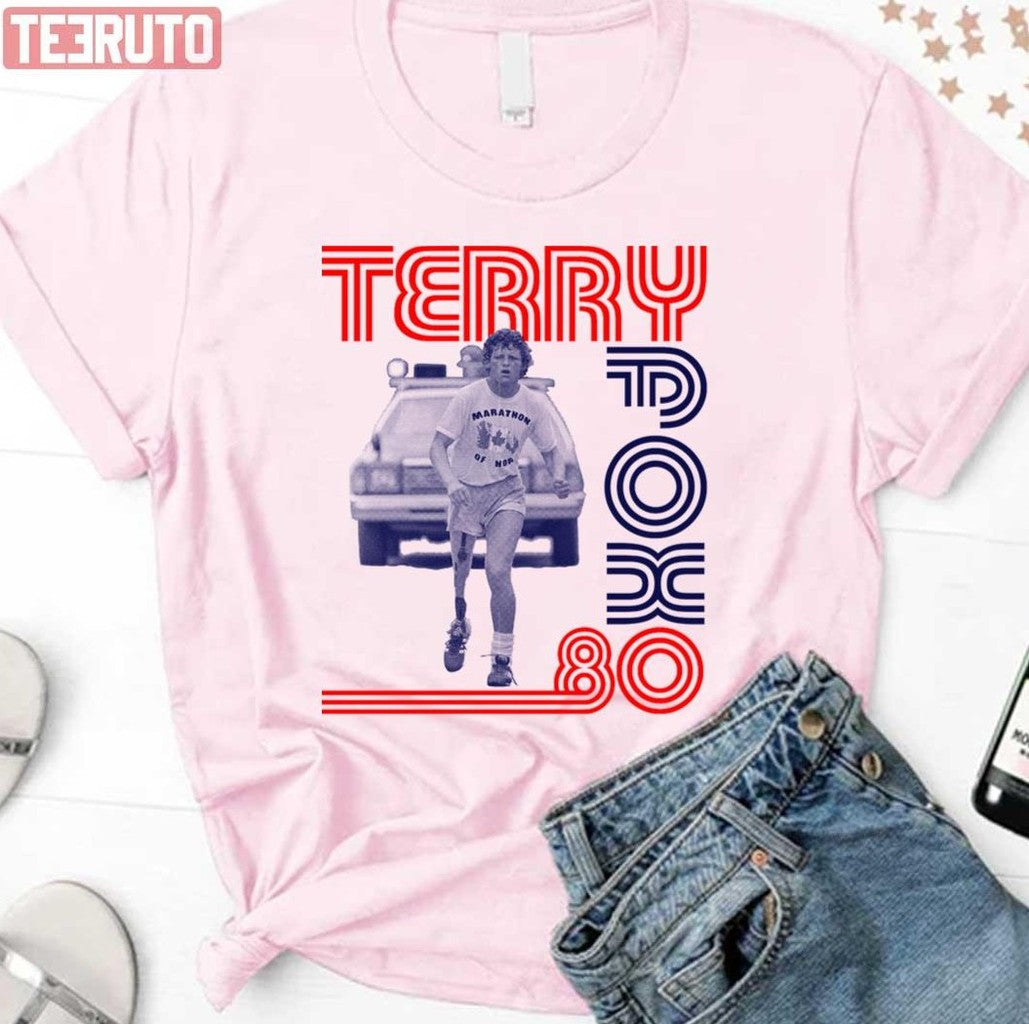 Terry Fox 80 Running Unisex Sweatshirt T-Shirts, Hoodie | VibeTeeNation.com (Image 2)
