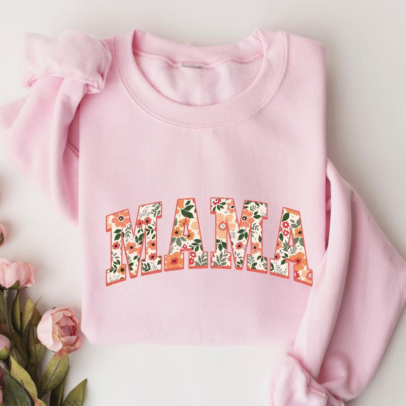 Floral Mama Sweatshirt and Hoodie, Cute Mom Sweatshirt, Mother's Day Gift, Mommy Shirt, New Mom Gift, Gift for... (Image 4)
