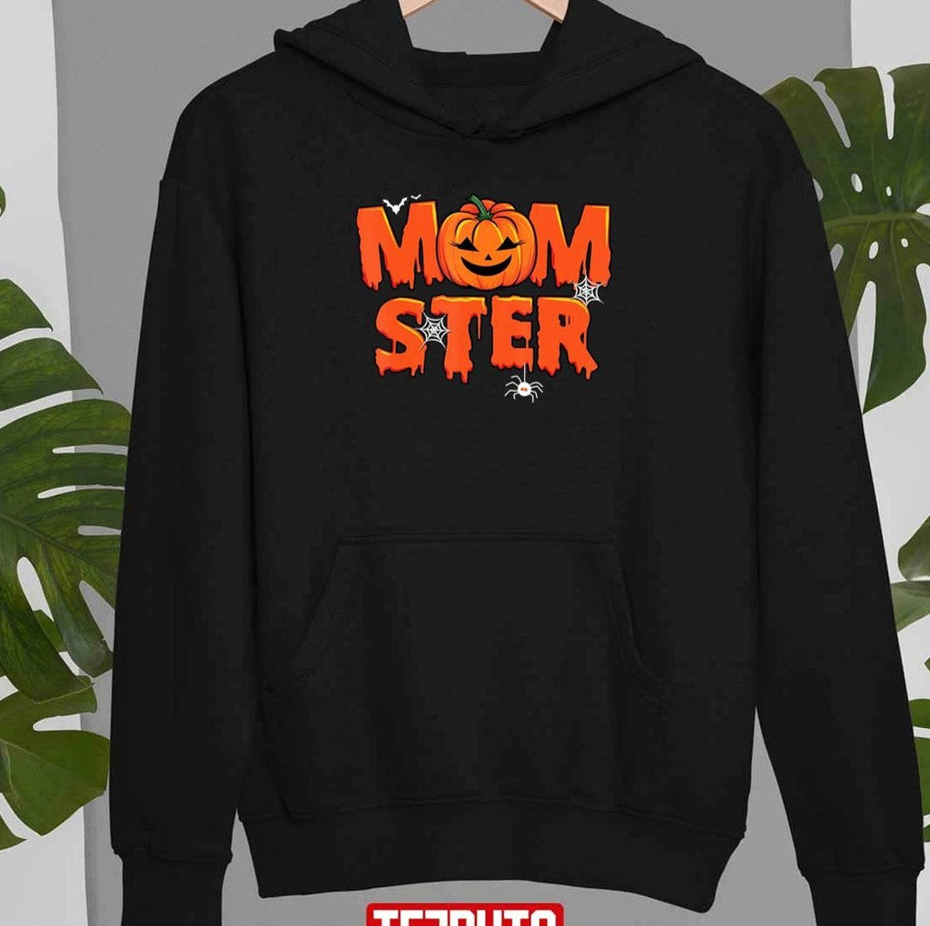 Momster Halloween Mom Pumpkin Costume Family Matching Unisex Sweatshirt T-Shirts, Hoodie | VibeTeeNation.com (Image 2)