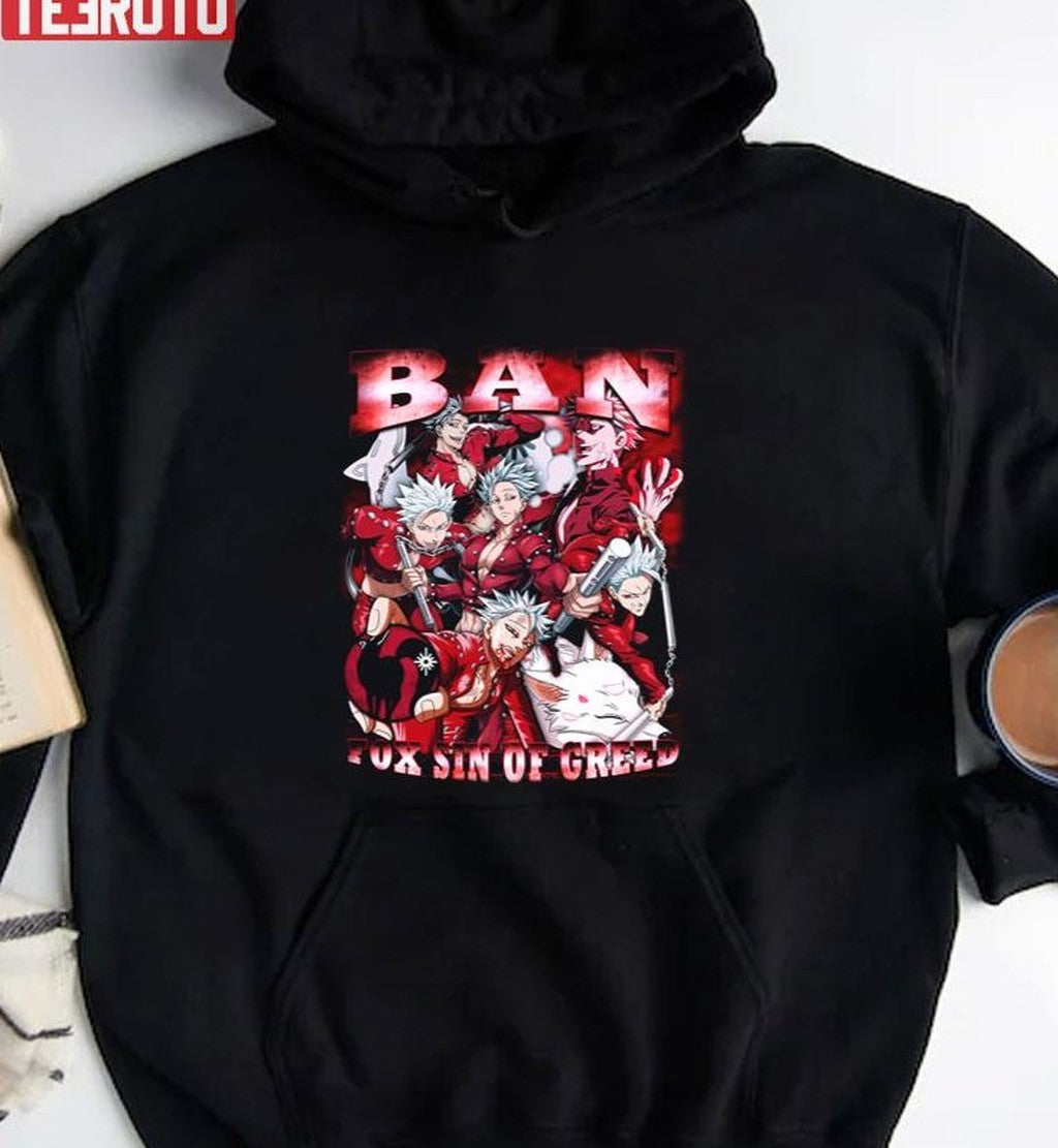 Nanatsu No Taizai Fox Sin Of Greed The Seven Deadly Sins Ban 7 Deadly Sins Anime Character Unisex T-Shirt... (Image 2)