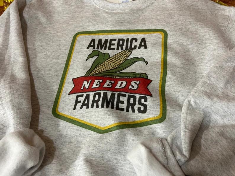 America Needs Farmers Sweatshirt, Farmers Wife Gifts,Farm Shirt, Ag Shirt, Agriculture Gifts, Farmer, Farmer... (Image 3)