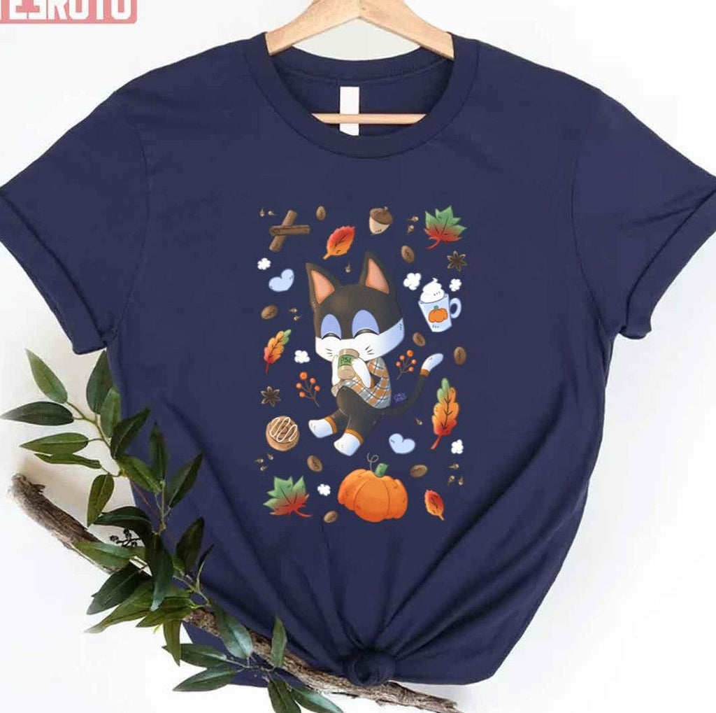 Punchy Pumpkin Spice Latte Halloween Animal Crossing Unisex T-shirt Hoodie, Sweatshirt | VibeTeeNation.com (Image 2)