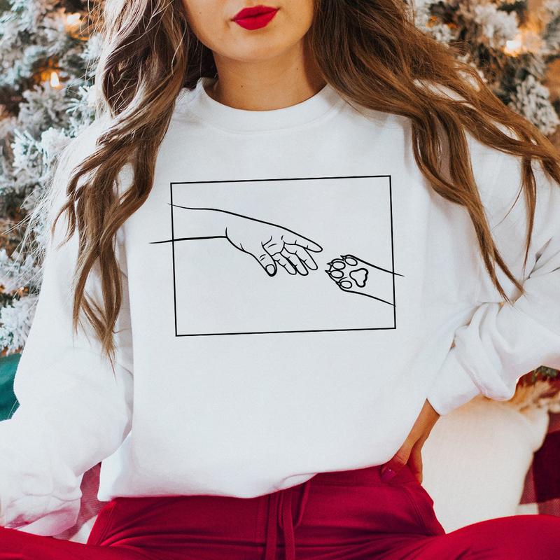 Cat Mom Crewneck Sweatshirt, Hoodie, T-shirt | VibeTeeNation.com (Image 5)