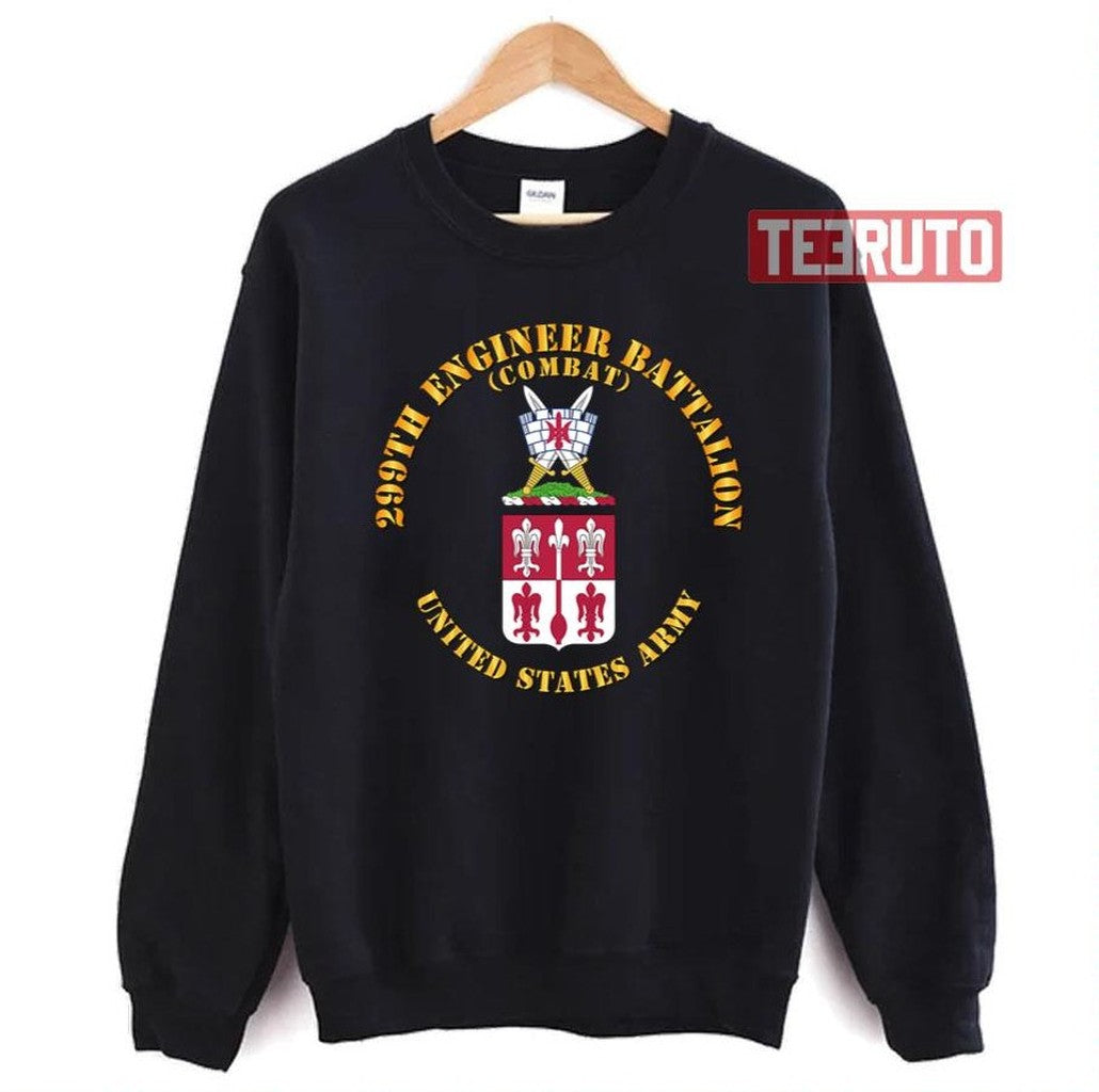 Army Coa 299th Engineer Battalion Combat Unisex T-Shirt Hoodie, Sweatshirt | VibeTeeNation.com (Image 3)