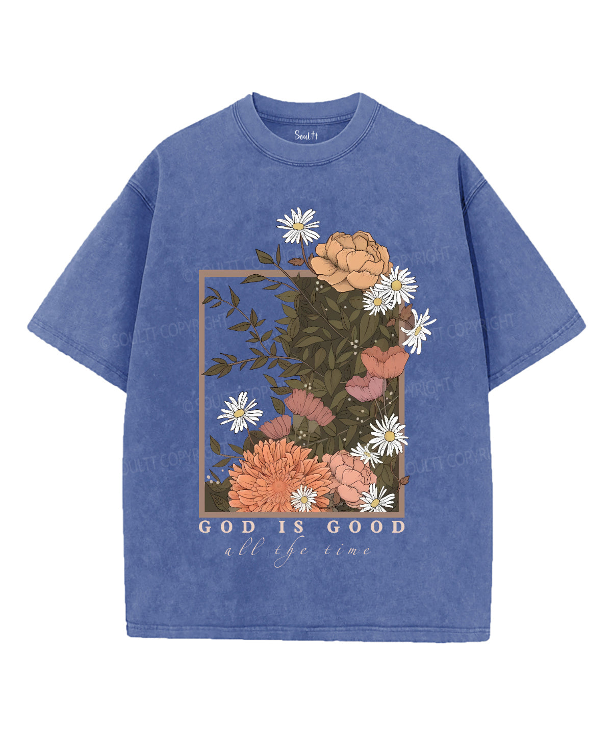 God Is Good Unisex Washed Christian T-shirt Style001