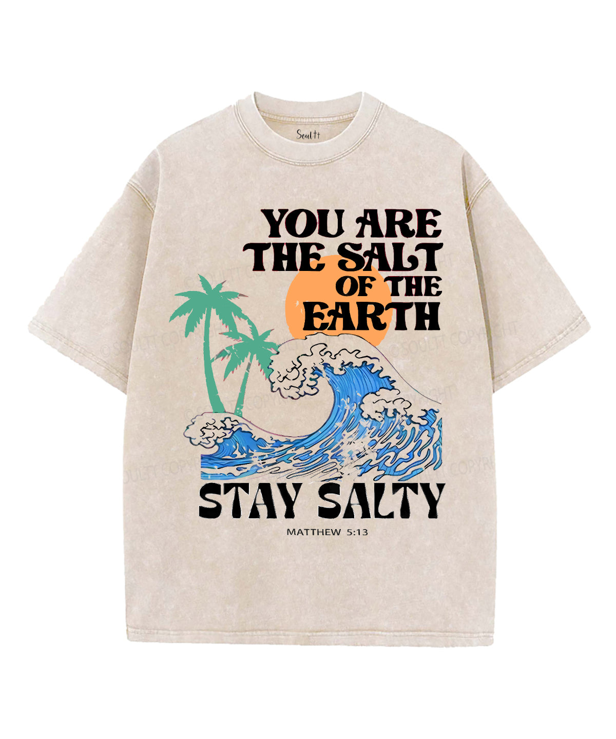 Stay Salty Unisex Washed Christian T-shirt Style012