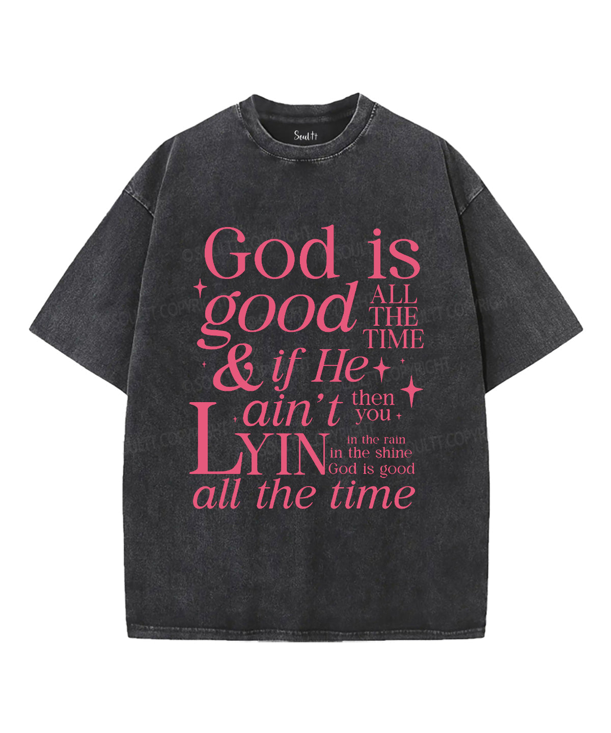 God Is Good Unisex Washed Christian T-shirt Style006