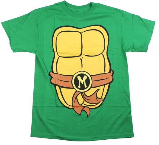 Turtle Costume Mens T-Shirt - Brown Belt Michelanglo Costume Front Style002