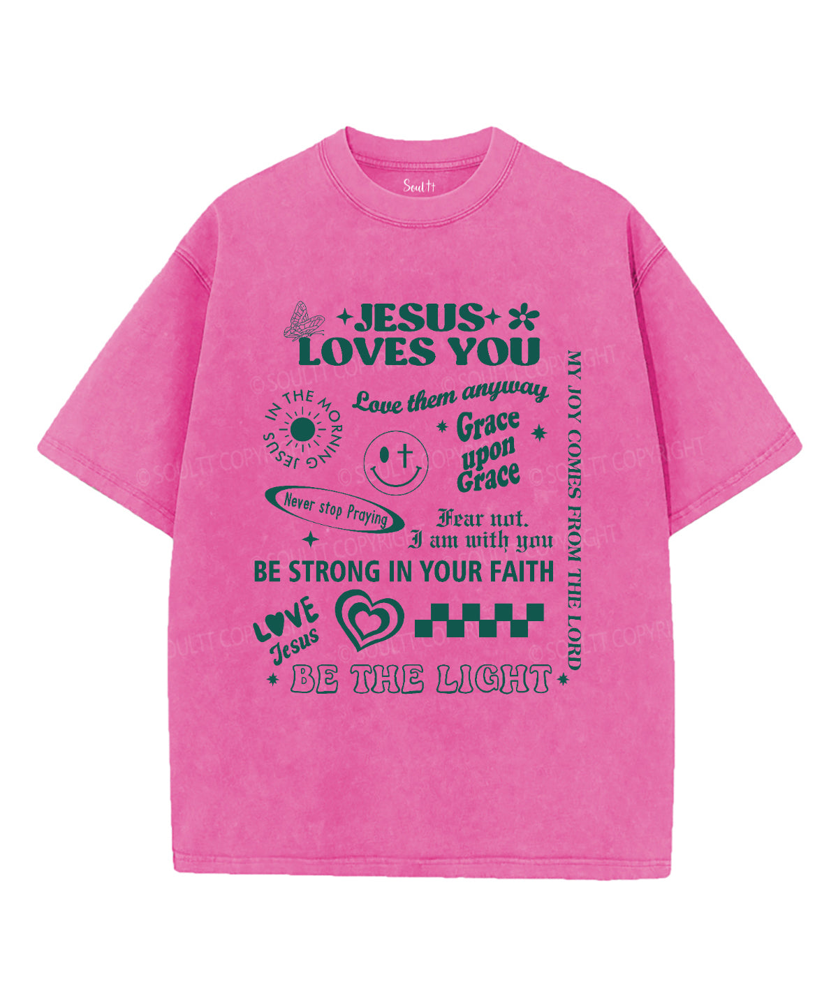 Jesus Love You Washed Christian T-shirt Style001