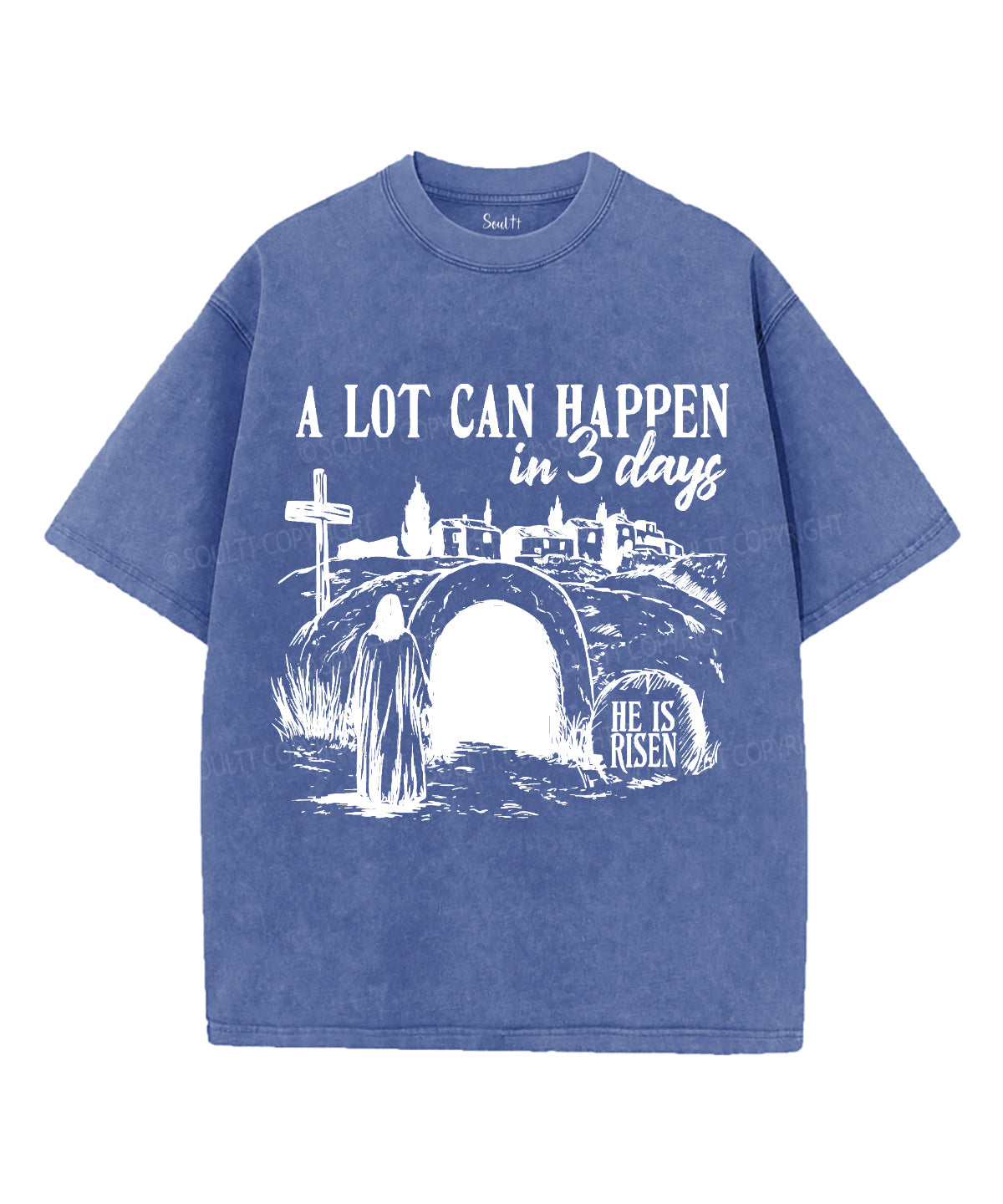 A Lot Can Happen In 3 Days Unisex Washed Christian T-shirt Style001