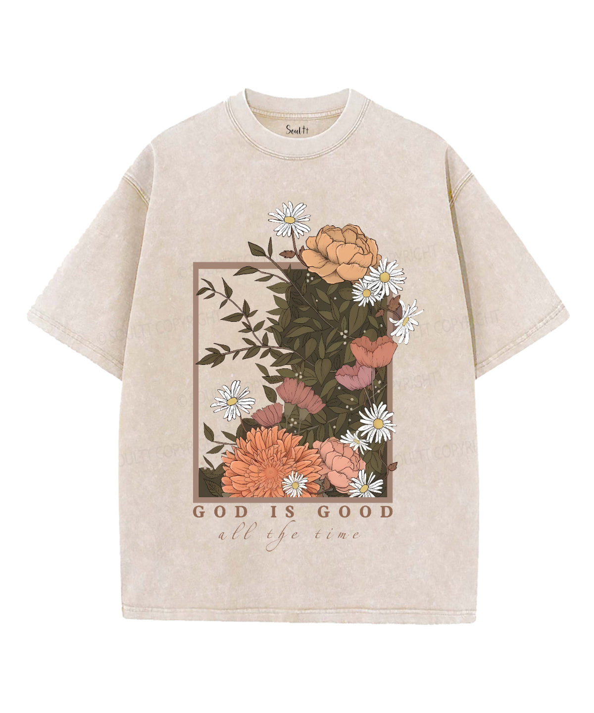 God Is Good Unisex Washed Christian T-shirt Style001