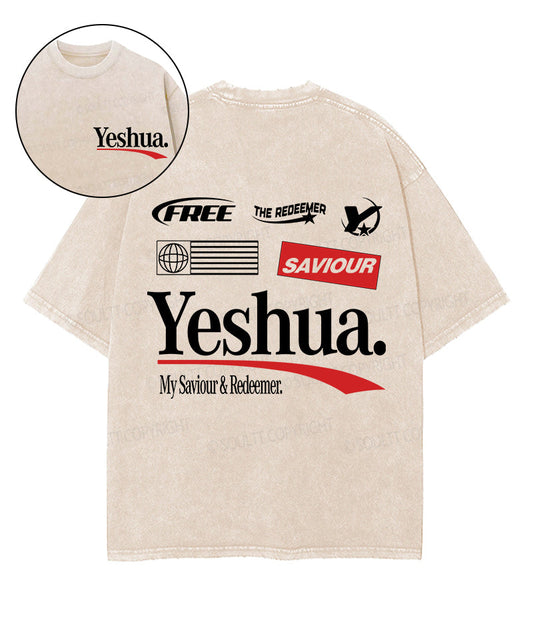 Yeshua Double Sided Unisex Washed Christian T-shirt