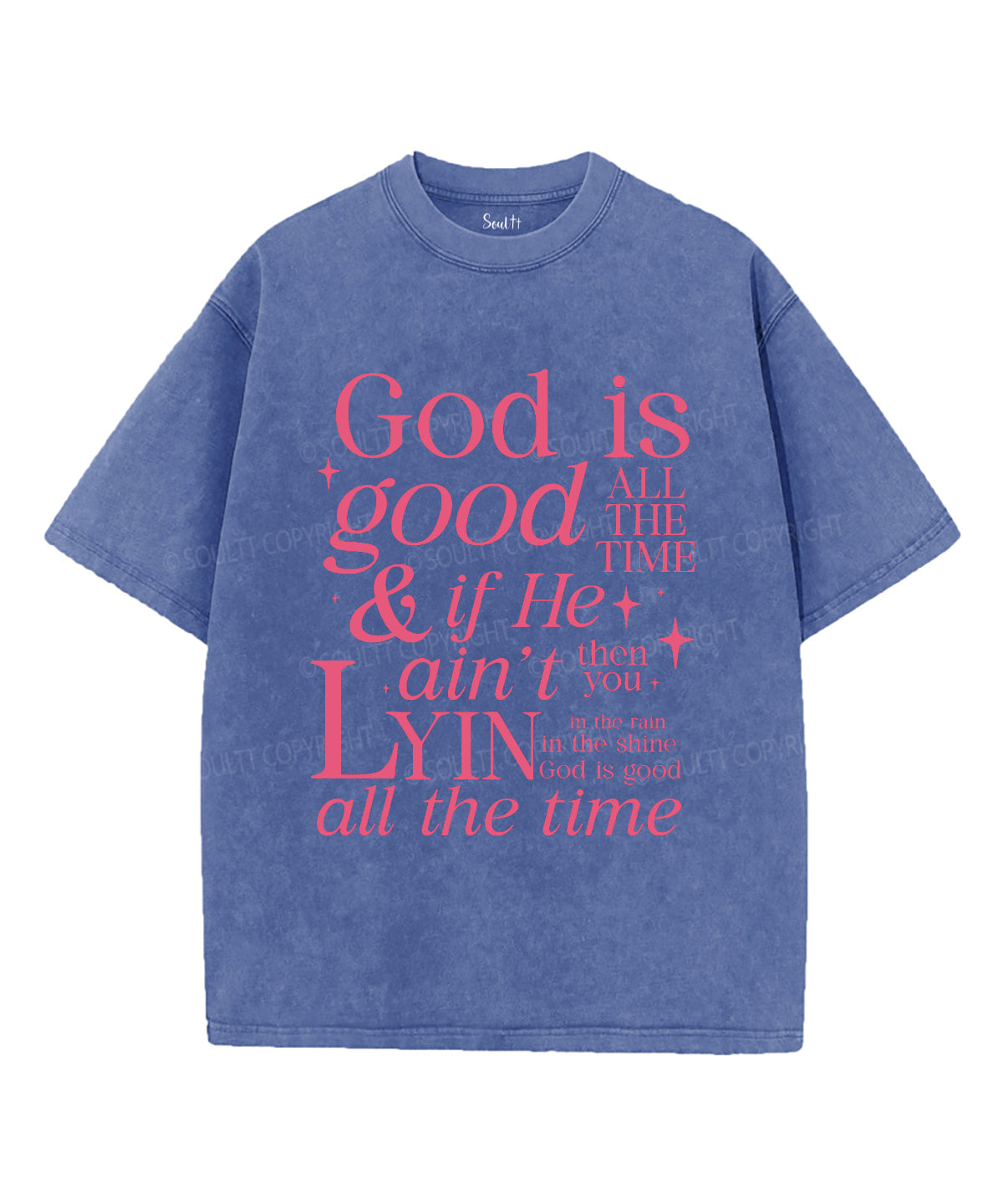 God Is Good Unisex Washed Christian T-shirt Style006