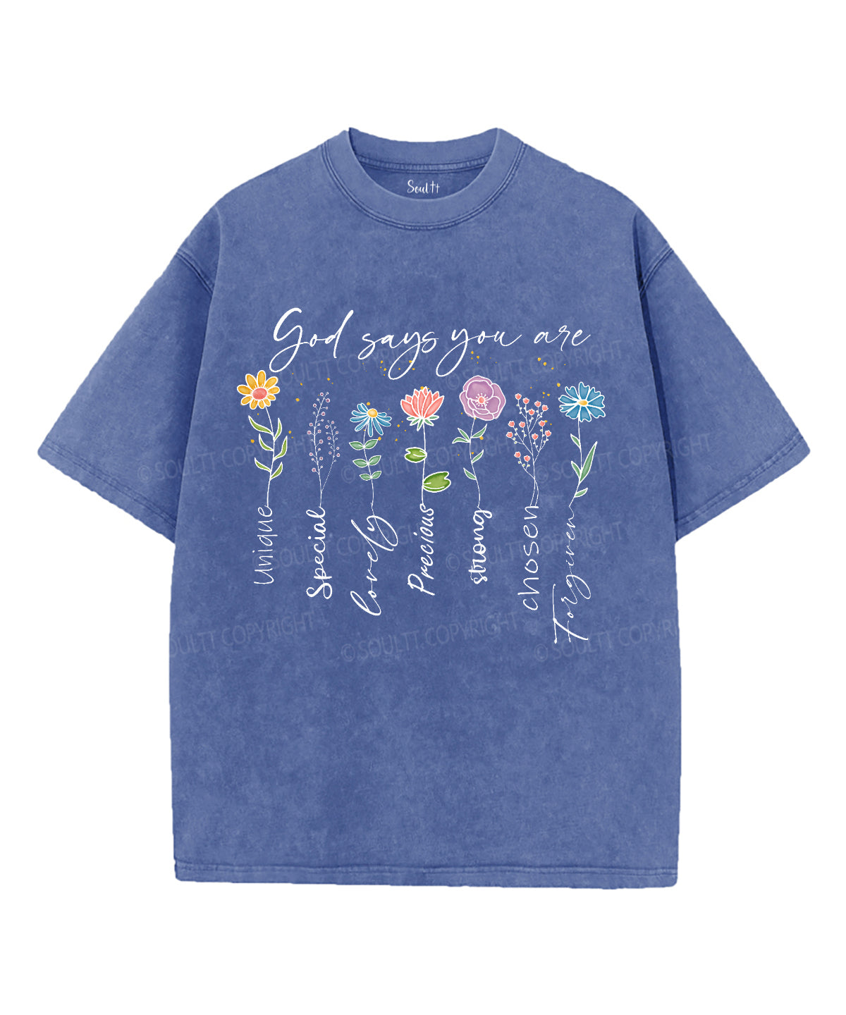 God Says You Are Unisex Washed Christian T-shirt Style003