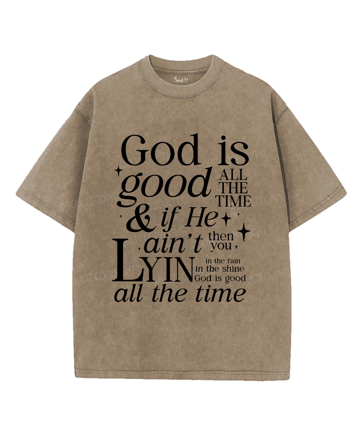 God Is Good Unisex Washed Christian T-shirt Style006