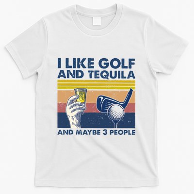 Funny Golf Gift I Like Golf And Bourbon And Maybe 3 People Retro Vintage T-Shirt Hoodie, Sweatshirt | VibeTeeNation.com