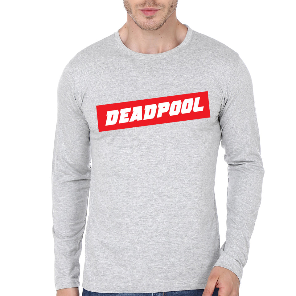 Deadpool Grey Full Sleeve Tee Style001 Hoodie, Sweatshirt | VibeTeeNation.com
