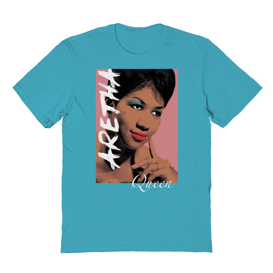 Aretha Franklin Queen Mens T Shirt Tropical Blue