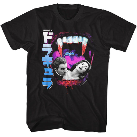 Hammer Horror - Fangs And Photo JPN Text T-Shirt