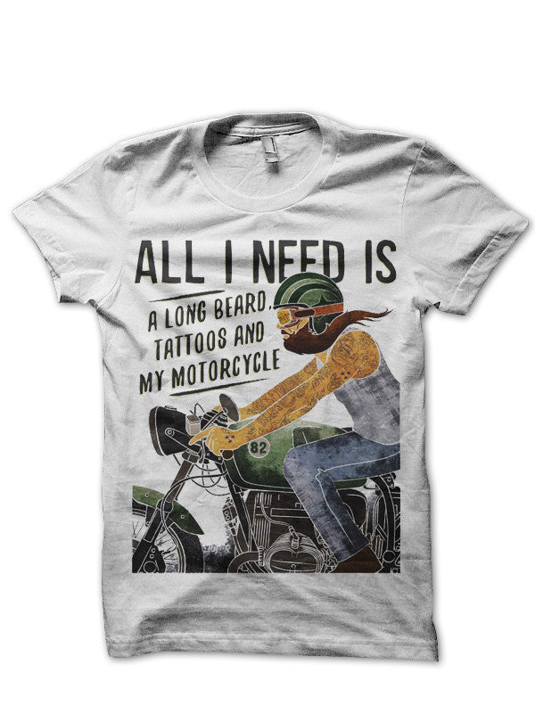 Hardcore Biker White T-Shirt Hoodie, Sweatshirt | VibeTeeNation.com