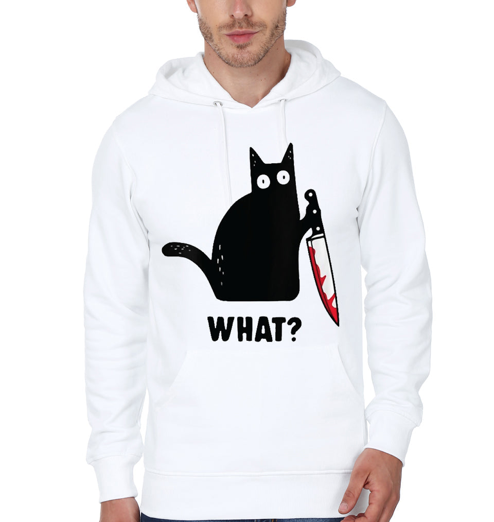 cat what murderous black cat with knife White Hoodie T-Shirts, Sweatshirt | VibeTeeNation.com