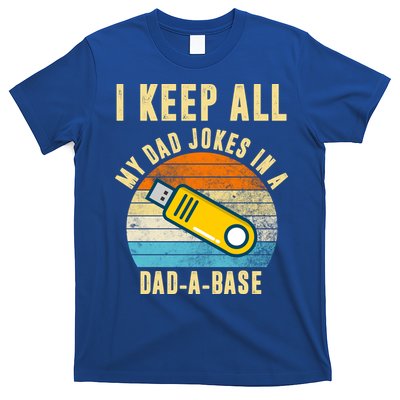 I Keep All My Dad Jokes In A Dad A Base Retro Sunset T-Shirt Hoodie, Sweatshirt | VibeTeeNation.com