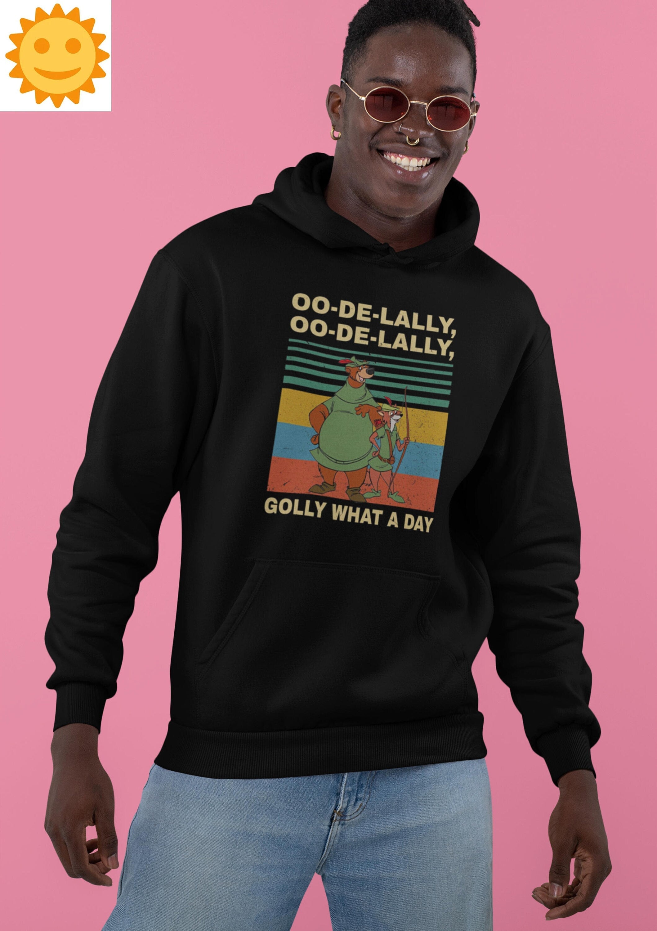 Oo De Lally Golly What A Day Vintage T-Shirt, Robin Hood Shirt, Bear And Fox Shirt, Animation Shirt, Cartoon... (Image 4)