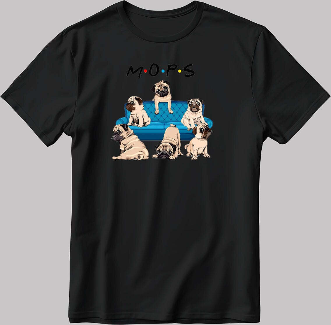 Sweet Pug Dog Mops Short Sleeve White-Black Men's / Women's T Shirt F133 Hoodie, Sweatshirt | VibeTeeNation.com (Image 1)