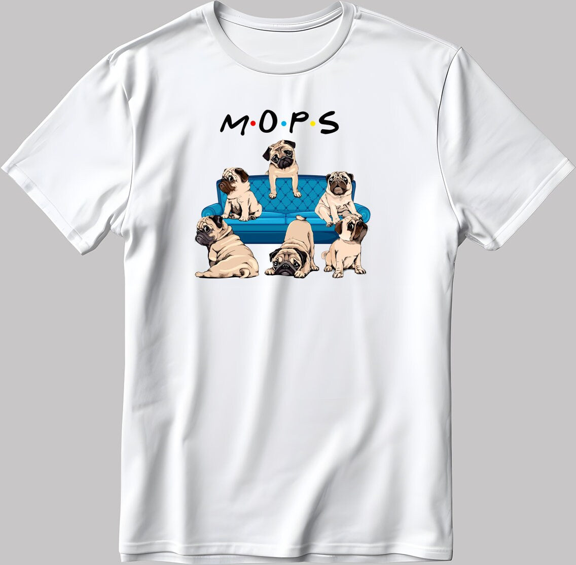 Sweet Pug Dog Mops Short Sleeve White-Black Men's / Women's T Shirt F133 Hoodie, Sweatshirt | VibeTeeNation.com (Image 2)