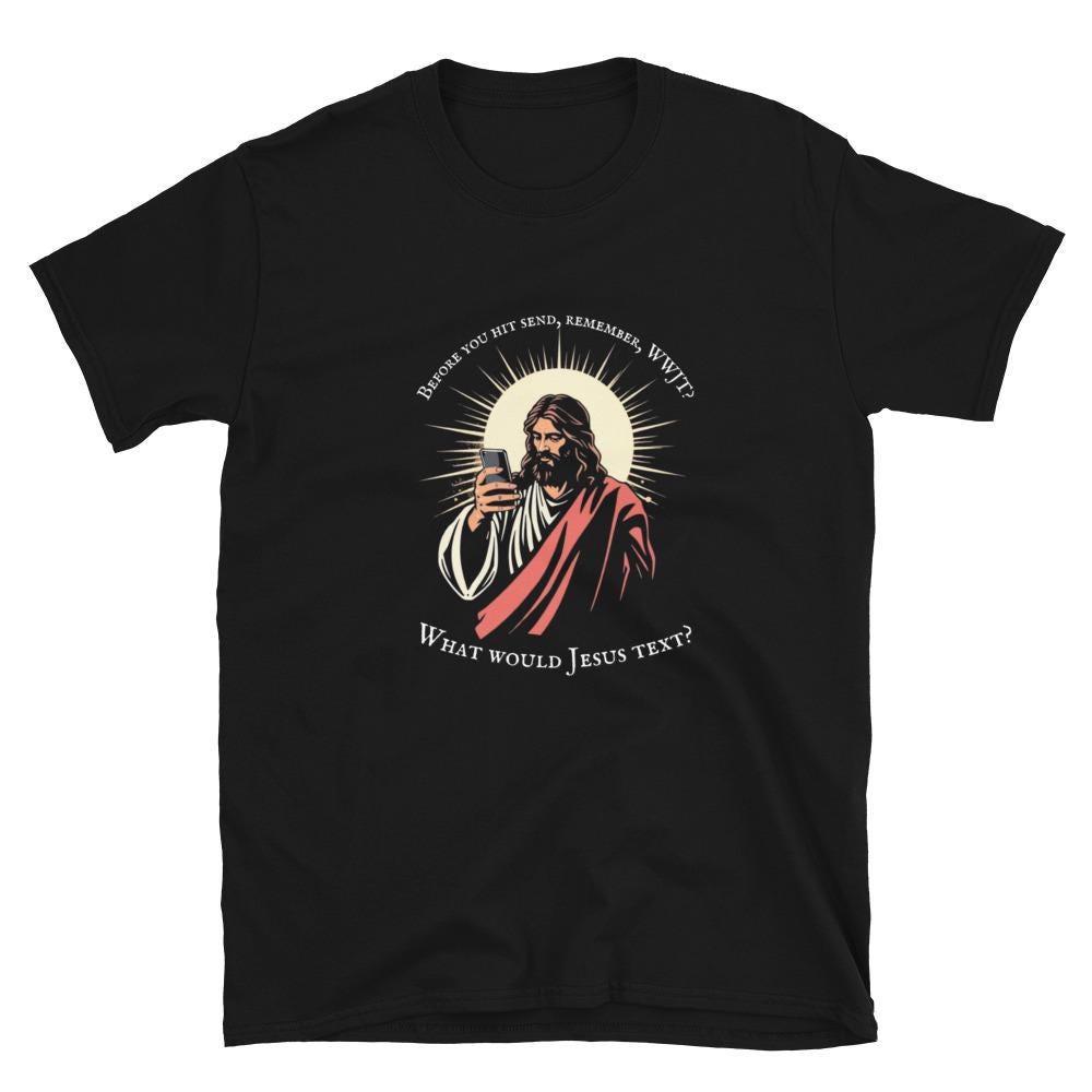 WWJD? Jesus Soft Style Shirt, Christian Graphic Tee, Inspirational Shirt, Religious T-Shirt, Faith Shirt, Jesus... (Image 1)