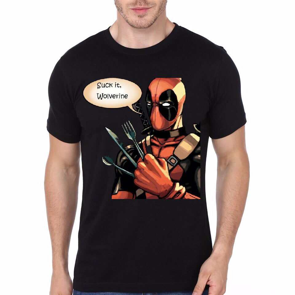 Fuck Wolverine Deadpool Black T-Shirt Hoodie, Sweatshirt | VibeTeeNation.com