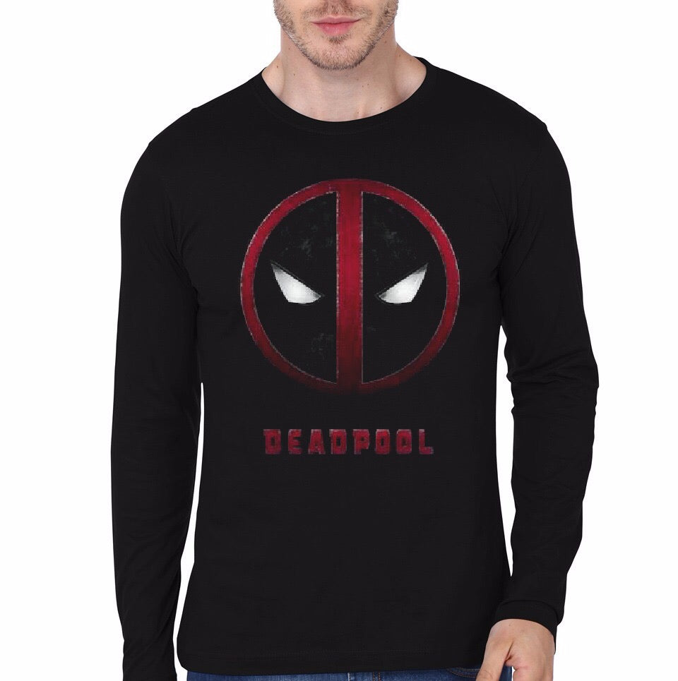 Deadpool Black Full Sleeve T-Shirt Style003 Hoodie, Sweatshirt | VibeTeeNation.com