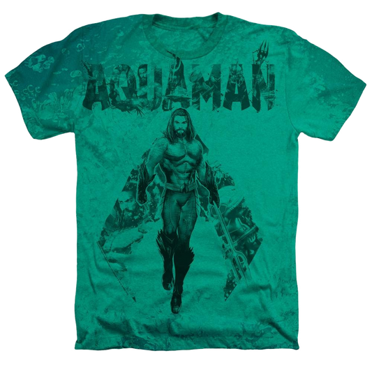 Aquaman Movie Aqua Group - Men's All-Over Heather T-Shirt Style001