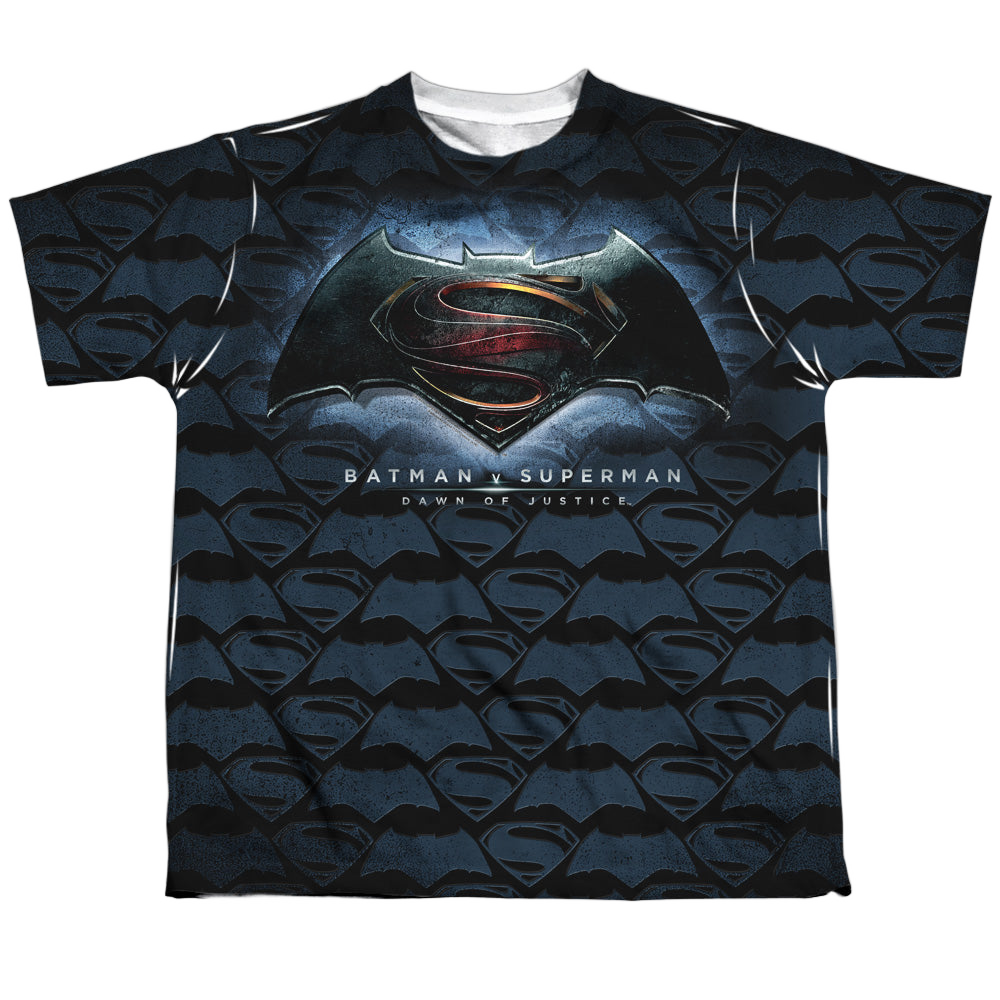 Batman v Superman Logo Pattern - Youth All-Over Print T-Shirt