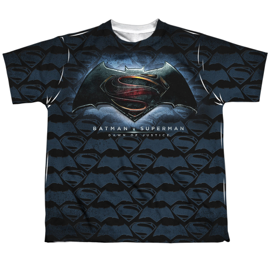 Batman v Superman Logo Pattern - Youth All-Over Print T-Shirt