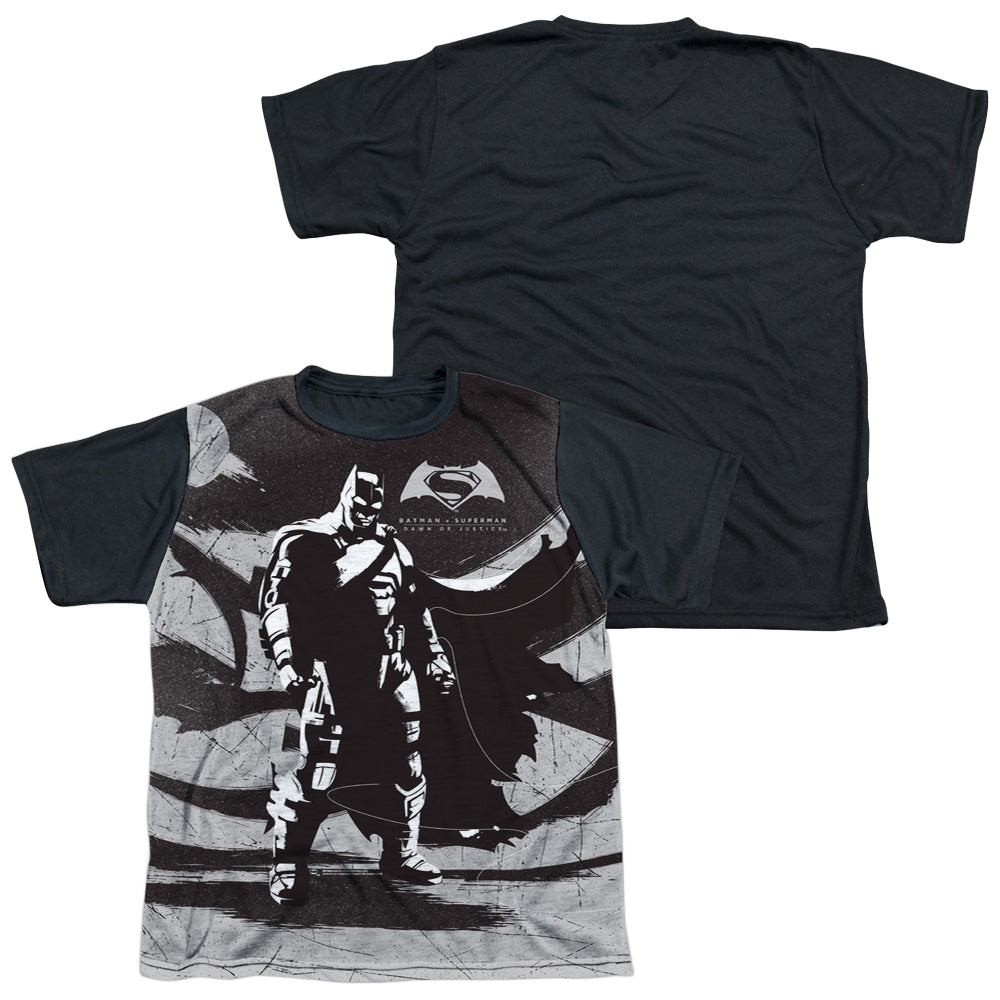 Batman v Superman Batman Contrast - Youth Black Back T-Shirt