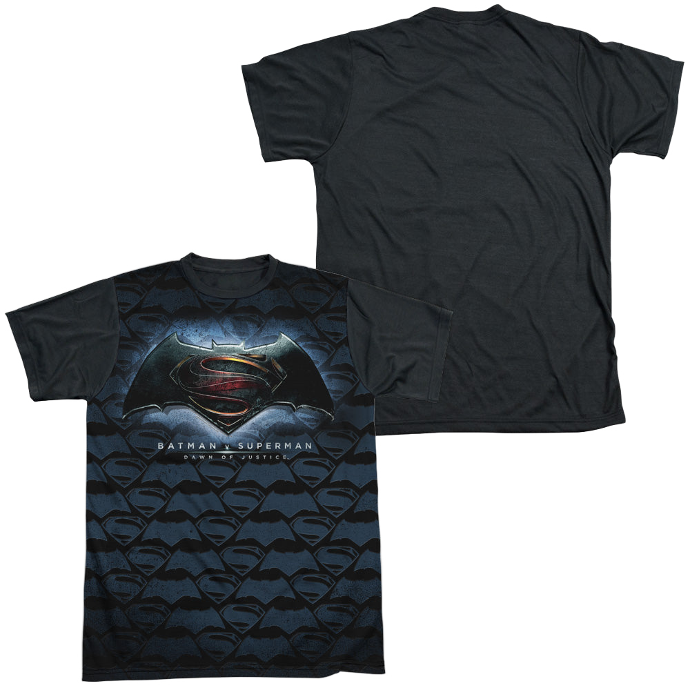 Batman v Superman Logo Pattern - Men's Black Back T-Shirt Style001