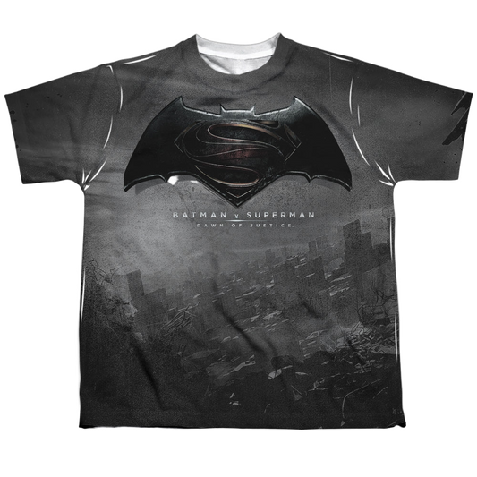 Batman v Superman Logo City - Youth All-Over Print T-Shirt Style001