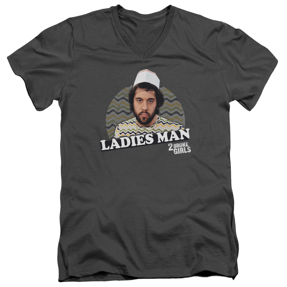 2 Broke Girls Ladies Man - Men's V-Neck T-Shirt