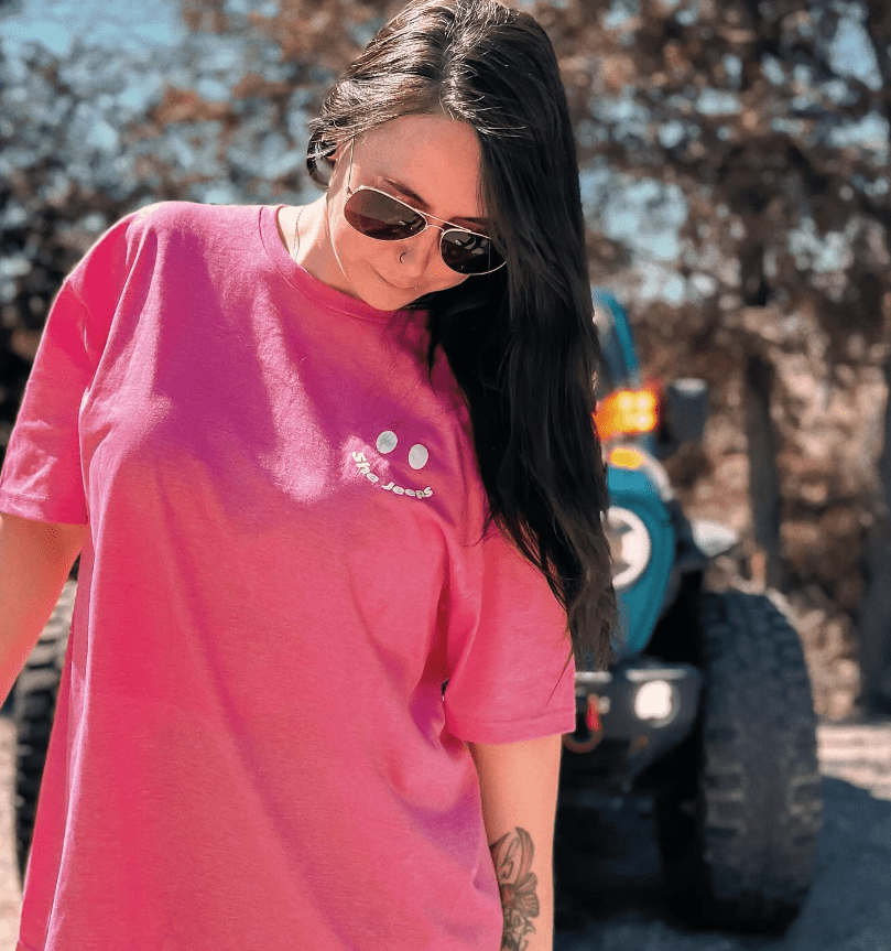 Living My Jeep Girl Era White Print Graphic Tee