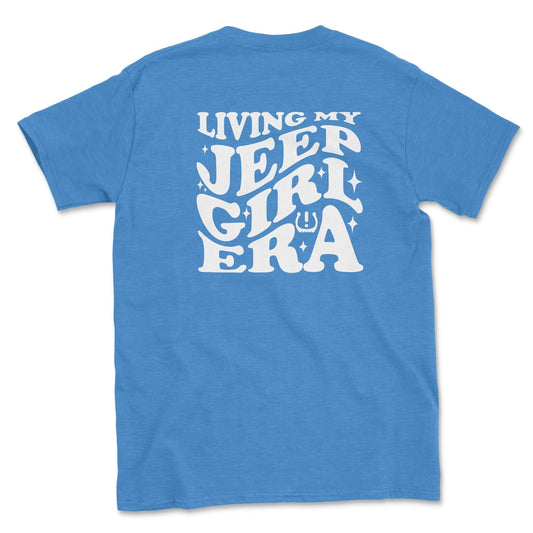 Living My Jeep Girl Era White Print Graphic Tee