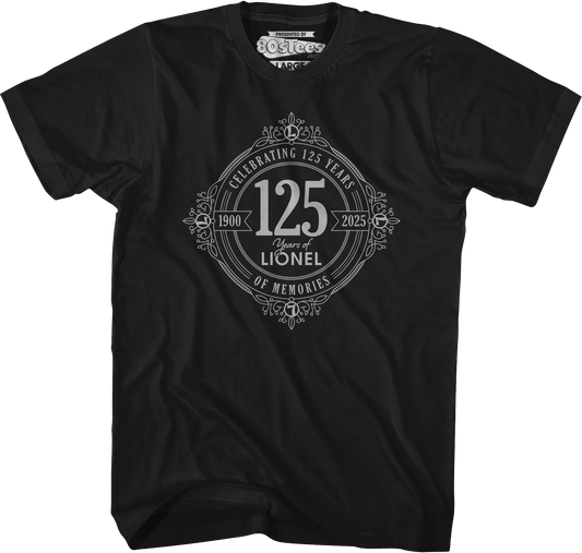 Black Celebrating 125 Years Of Memories Lionel Trains T-Shirt