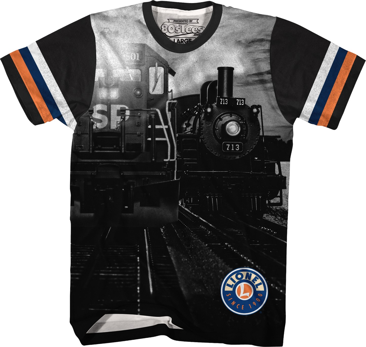 Vintage Stripes Lionel Trains T-Shirt