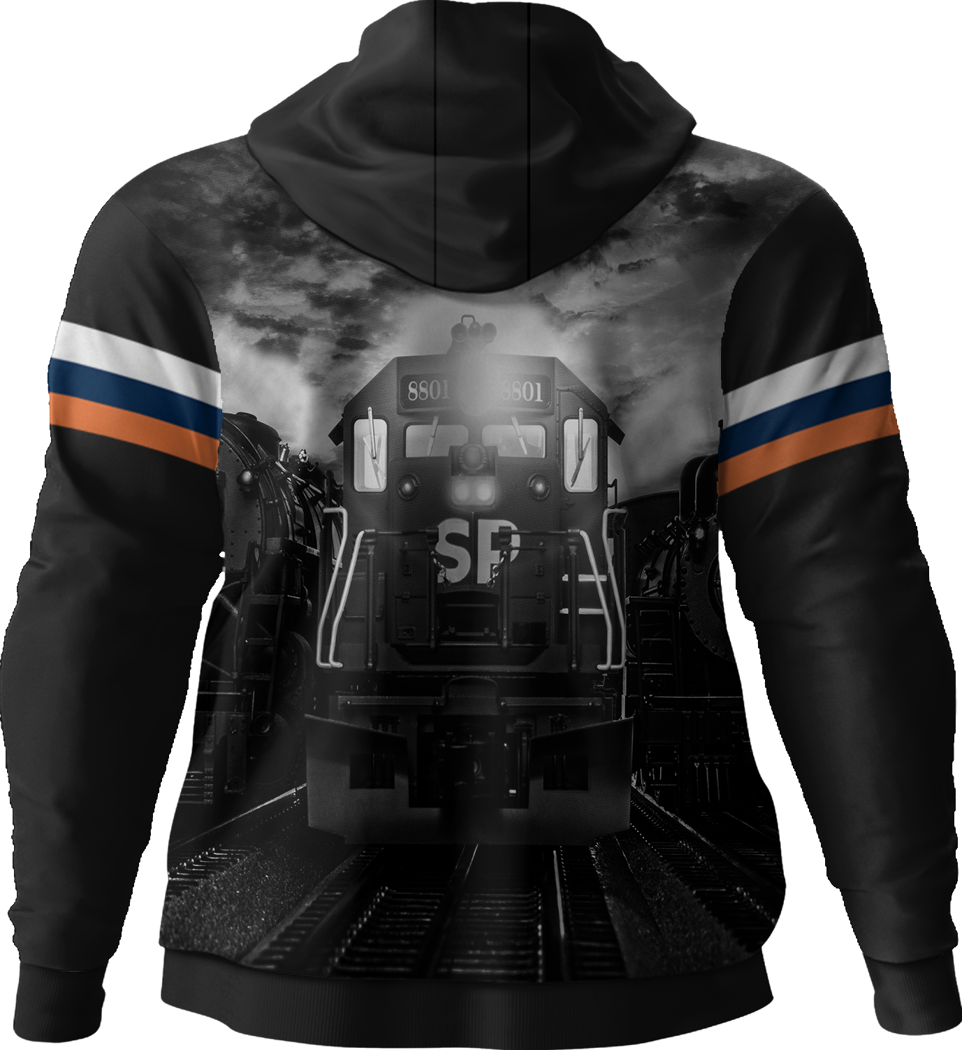Vintage Stripes Lionel Trains Zip-Up Hoodie