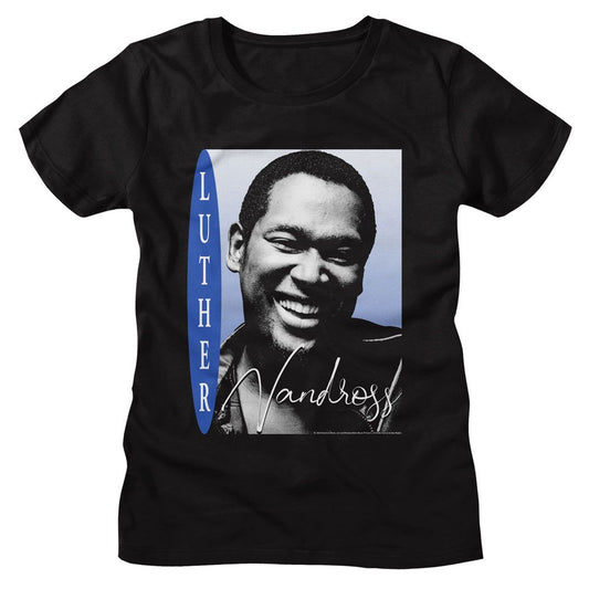 Luther Vandross - Smiling Photo Womens T-Shirt