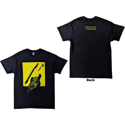72 Seasons Broken Burnt Guitar T Shirt Black