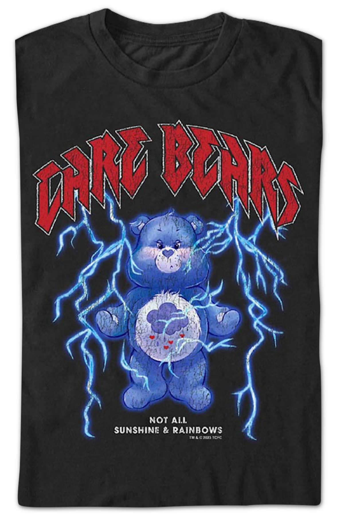 Black Not All Sunshine & Rainbows Care Bears T-Shirt