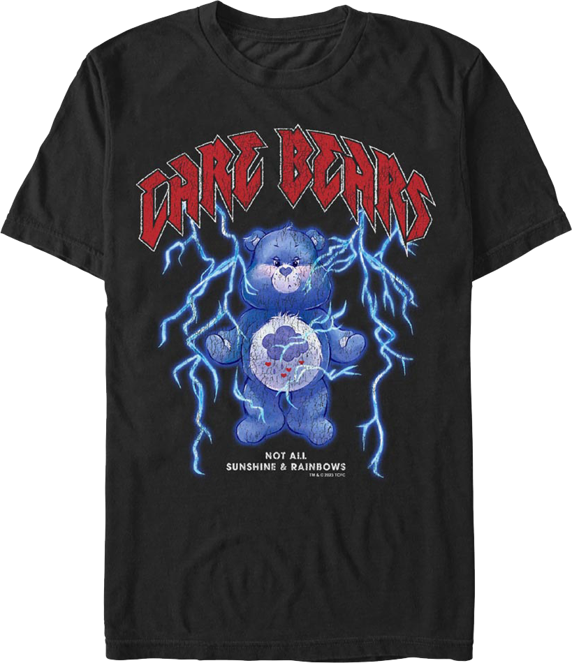 Black Not All Sunshine & Rainbows Care Bears T-Shirt