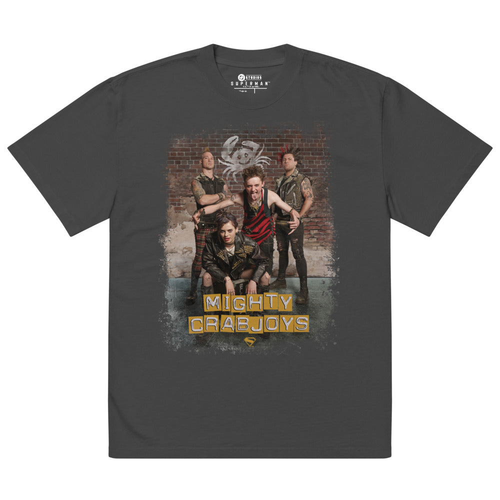 SUPERMAN (2025 Movie) Mighty Crabjoys Oversized Faded T-Shirt