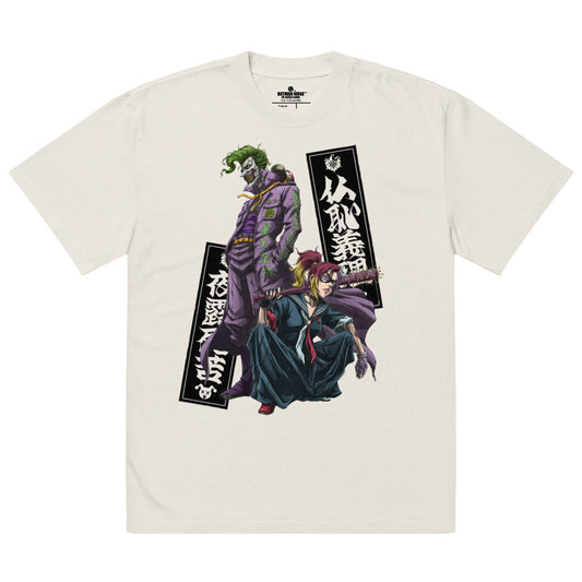 BATMAN NINJA VS. YAKUZA LEAGUE The Joker & Harley Quinn Oversized Faded T-Shirt